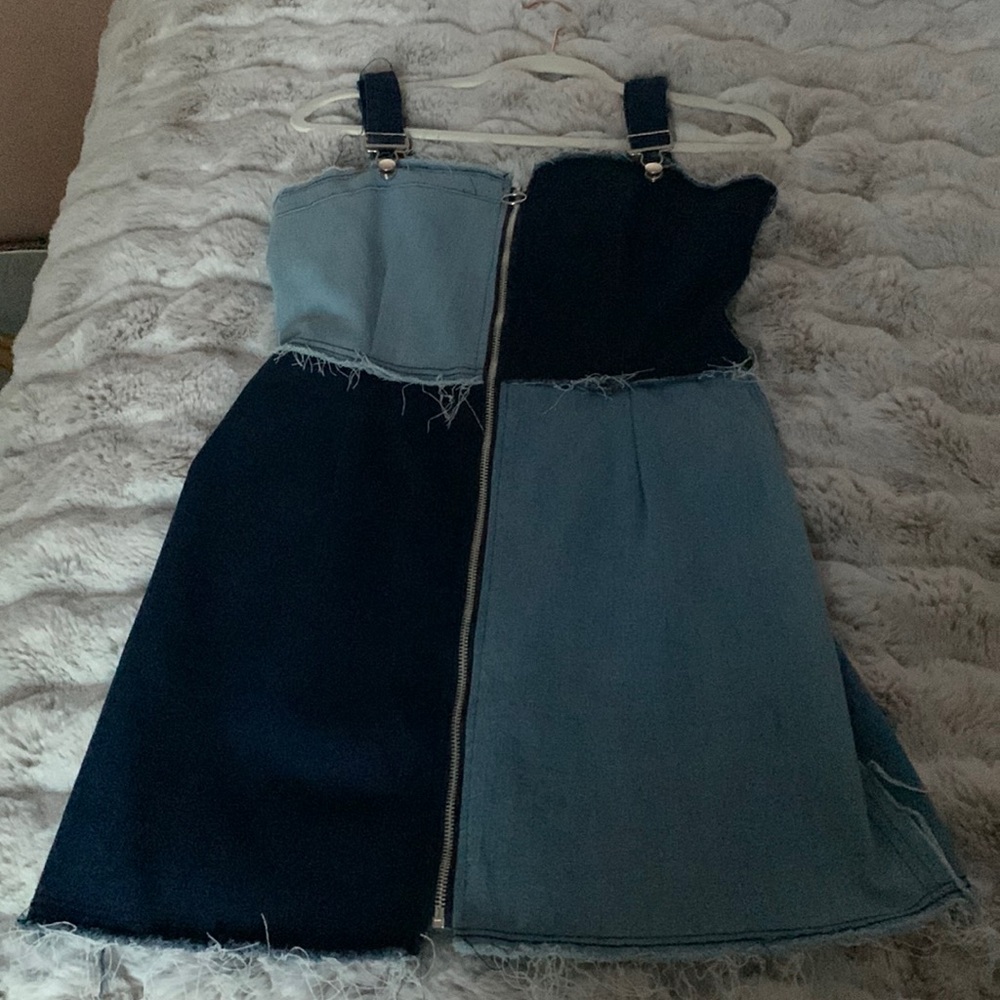 Color-block Jean Dress